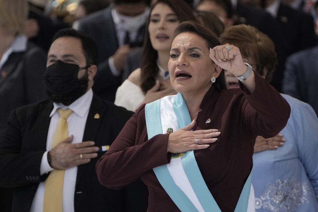 Xiomara Castro became Honduras' first female president after being inaugurated. She has pledged to take on influential drug trafficking organizations and loosen abortion restrictions.