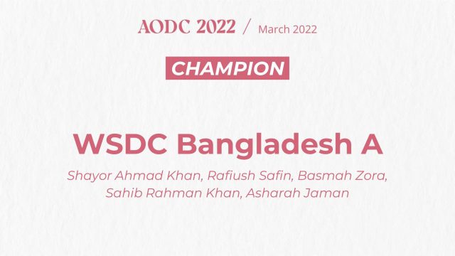 Bangladesh Wins Asian Online Debating Championship 2022