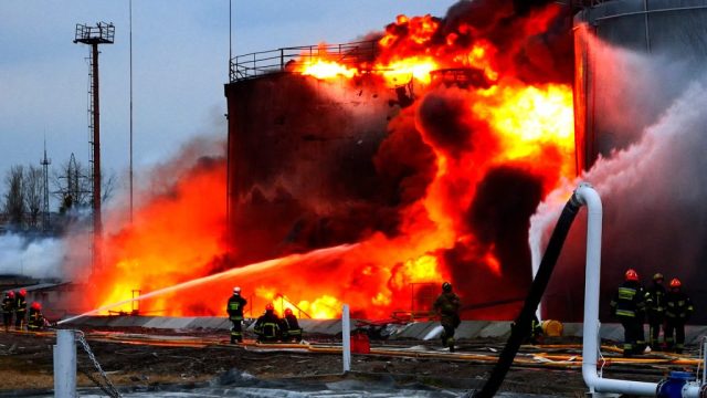 Ukraine's President Volodymyr Zelensky has requested the West to provide Ukraine with tanks, planes, and missiles to defend against Russian forces, whom his administration claims are targeting the country's fuel and food depots. The article is about Russia's Attack on Ukraine Continues.