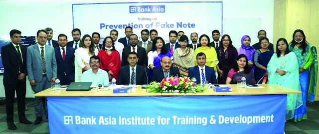 Bank Asia Organized a Day-long Training on “Prevention of Fake Note”