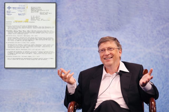 Bill Gates Shared His 48-year-old Resume