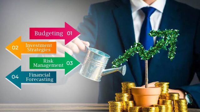 Graphical representation of financial forecasting, displaying projected trends and future planning.