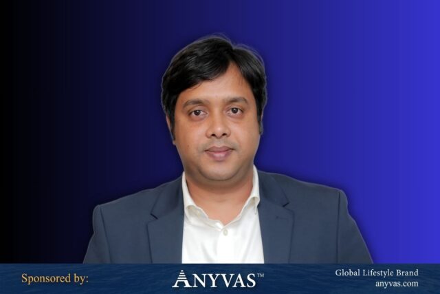 A B M Jabed Sultan, Chief Digital Business Officer of Prothom Alo, standing confidently in formal attire, radiating professionalism and determination. Sponsored by global lifestyle brand Anyvas.